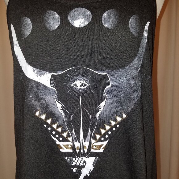 Black grey racer back w design on front XL - Picture 2 of 3